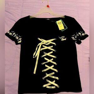 Hot Topic NBC Lace Up Top